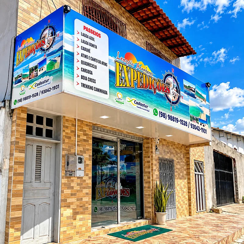 Fachada da Lençóis Aventura Expedições em Barreirinhas